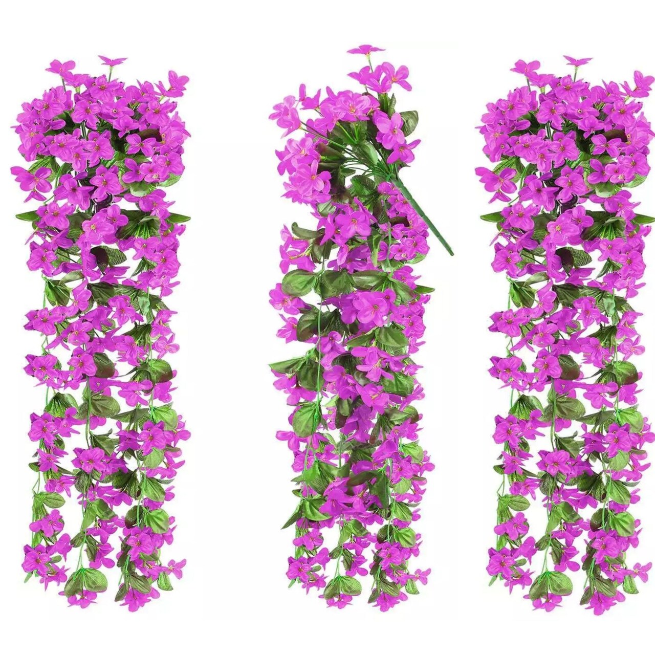 Artificial Hanging Flowers Vine Colorful Plants Home Garden Decor